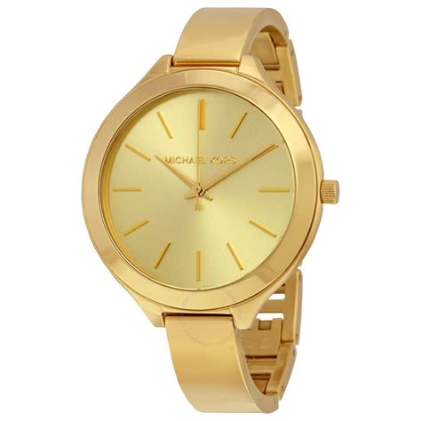 michael kors analog champagne dial women's watch mk3275|Michael Kors Slim Runway Champagne Dial Gold.